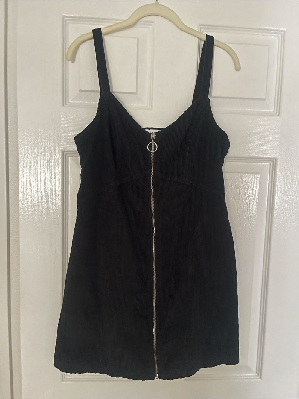 Top shop desk green corduroy minidress,  Zip-Front Women’s Dress